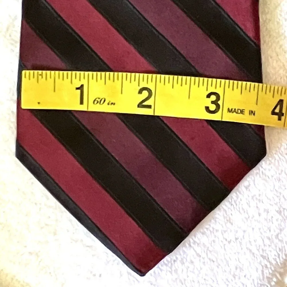 Ferrell Reed City of London Tie Vtg Repp Stripe Iridescent Silk Preppy